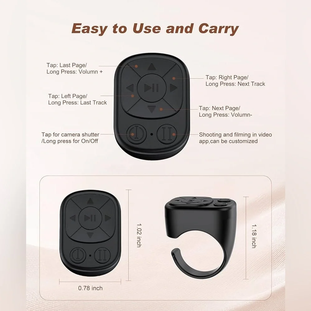 🆕 Black Scrolling Ring for iPhone and Android